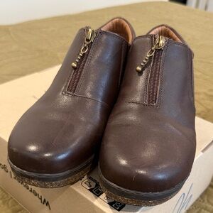 Josef Seibel Dark Brown Leather Slip-Ons